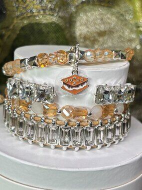 Bomb Party "There's S'more Where That Came From" Summer Stacks 4 Bracelet Stack